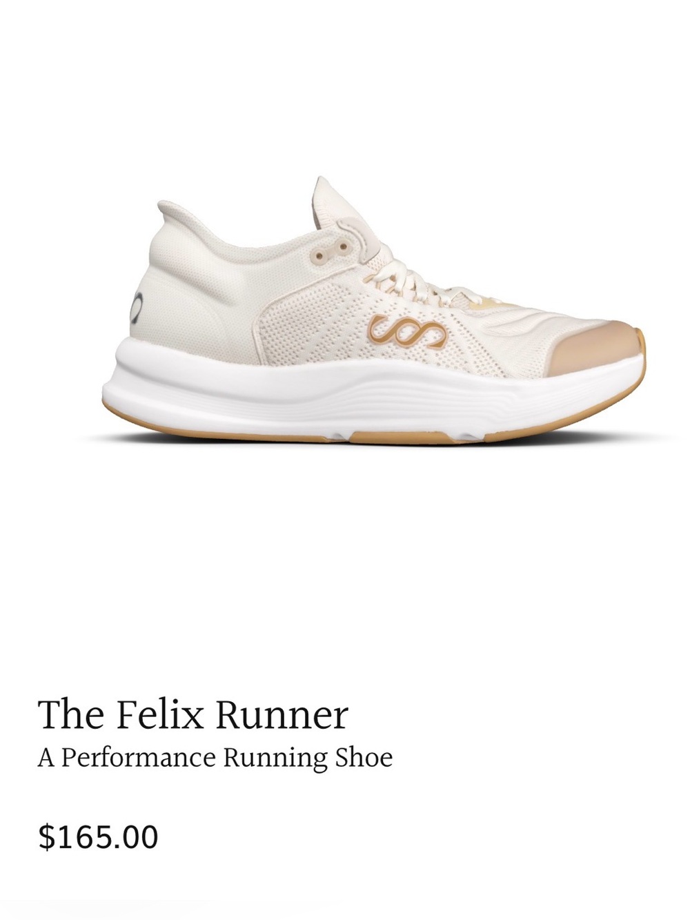 Saysh Felix Runner Women's Performance Sneaker - Cream/Tan